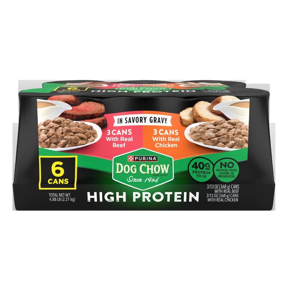 Purina Dog Chow High Protein With Real Chicken & Real Beef in Gravy Wet