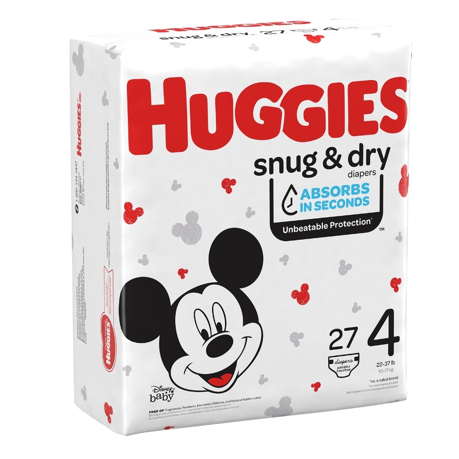 3009084Huggies Snug & Dry Size 4 Diapers, 27 ct.