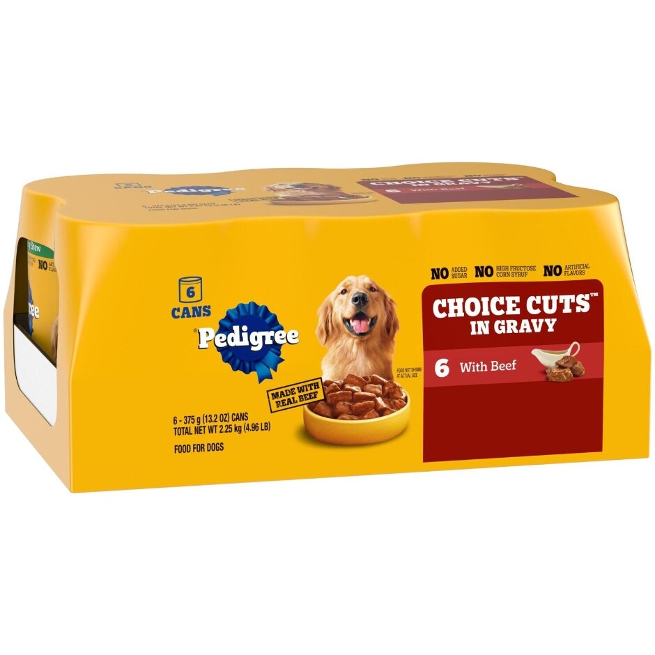 Pedigree Choice Cuts Beef in Gravy, 6 ct.