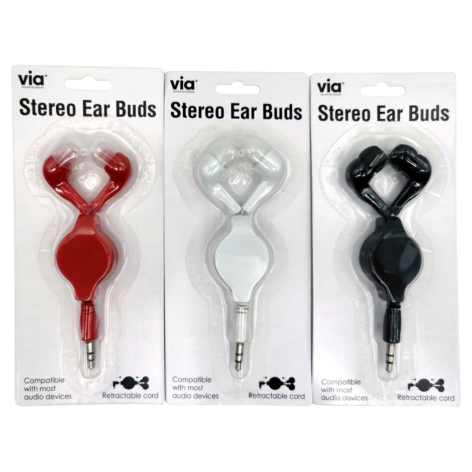 2100595Via Stereo Earbuds Assorted