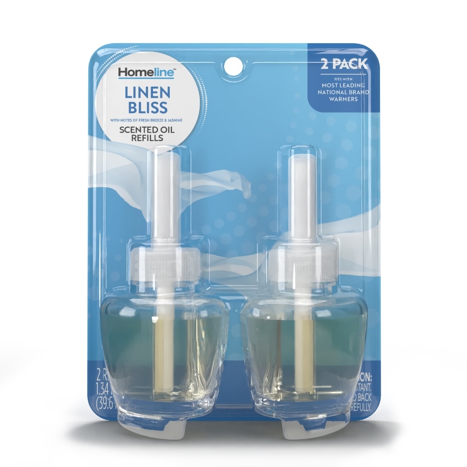 Homeline Fresh Linen Scented Oil Refills, 2 ct.