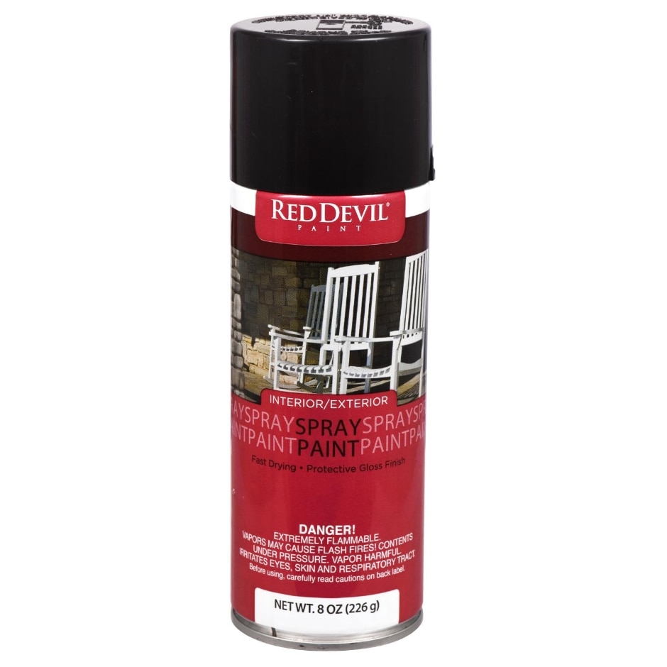 Red Devil Gloss Black Interior/Exterior Spray Paint, 8 oz. Family Dollar