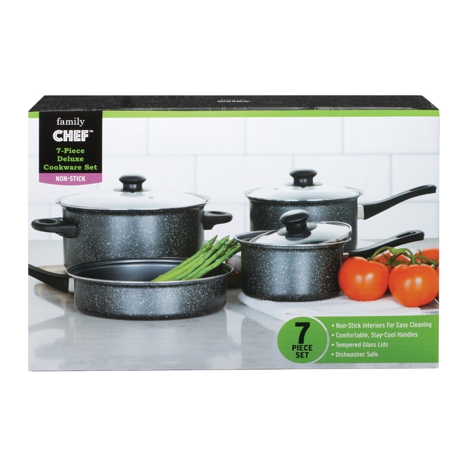 Display product reviews for Family Chef Deluxe NonStick Cookware Set