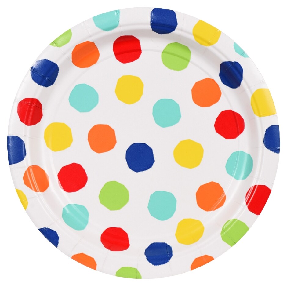 7in. Birthday Balloon Paper Party Plates, 8 ct. Family Dollar