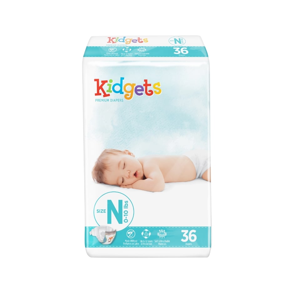 Kidgets Newborn Diapers, 40 ct. Family Dollar