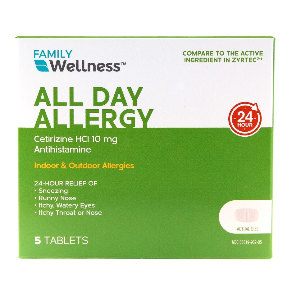 Ready In Case(R) AllDay Allergy Relief Tablets, 5 ct. Family Dollar