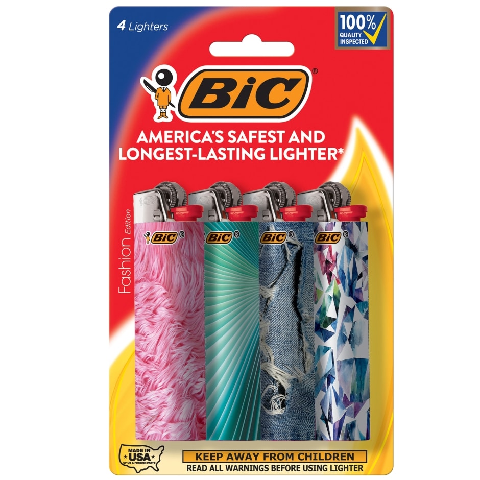 BIC Maxi Pocket Lighter, Fashion Collection, Assorted Unique Lighter