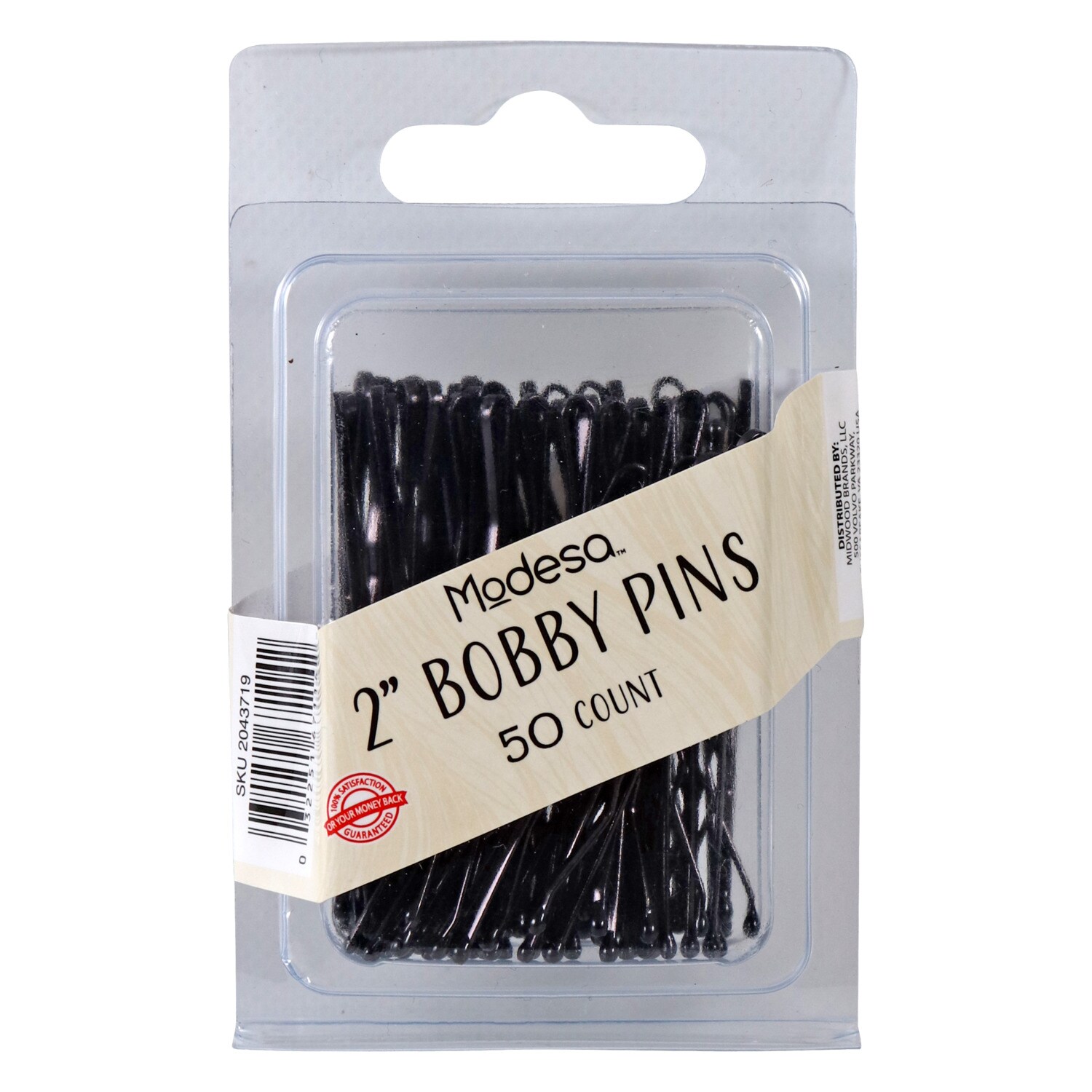 modesa 2.75" black Bobby pins 50 ct. 