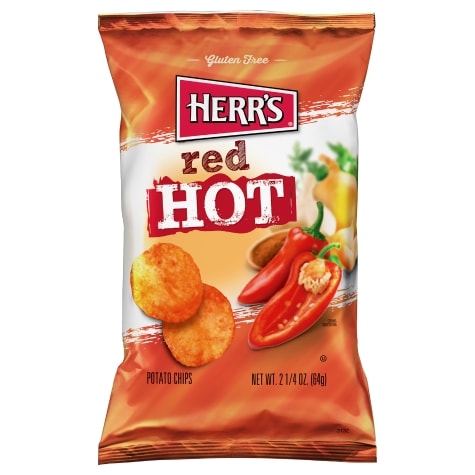 Herr's Red Hot Potato Chips 2.25 oz