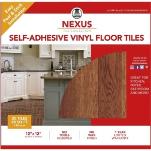 Nexus Dark Oak Vinyl Floor Tiles 20 Sq Ft Family Dollar