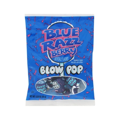 Blue Razz Loon Blow Pop Blue Razz Lollipops, 3.25-oz. Bags