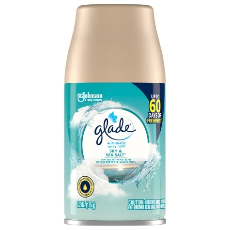 Glade Automatic Spray Refill, Air Freshener, Sky & Sea Salt, 6.2 oz