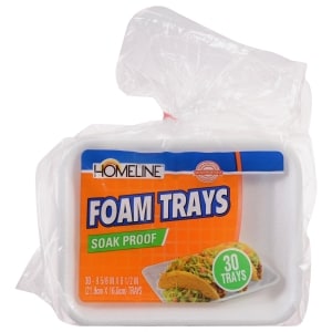 Homeline Foam Trays, 30 ct.