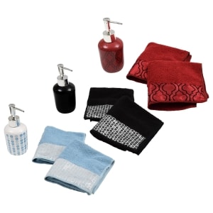 DKNY Striped Bath Accessories Set — Audra Interiors