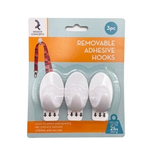Design Concepts Removable Adhesive Hooks, 3-ct.