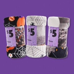 3 $5 Halloween throw blankets