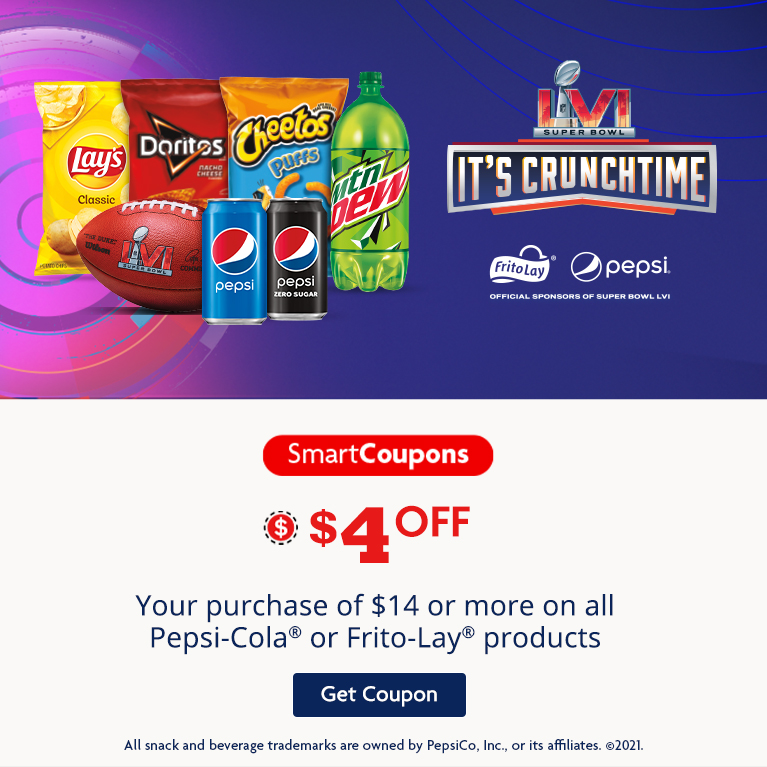 Get 4 off 14 on Pepsi products
