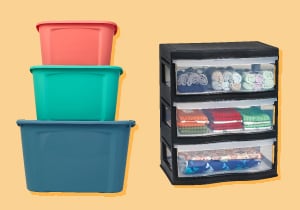 family dollar plastic totes