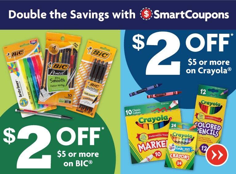 Save on BIC & Crayola with Smart Coupon
