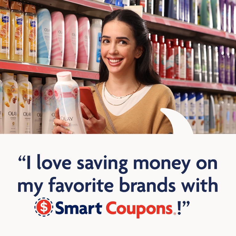 I love saving money on my favorite brands with Smart Coupons written